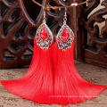 J1690 Fashion jewelry chinese wind drop earrings ethnic vintage long tassel earrings for women